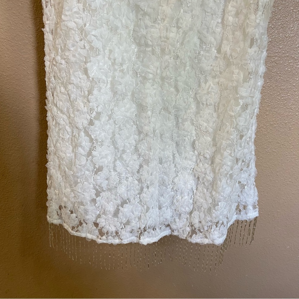 NWOT Lulus Stunning Destiny Ivory One-Shoulder 3D Floral Midi Dress - Picture 9 of 13